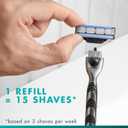Gillette Mach3 Razor Blades for Men, 3-Blade Razor Refills, 15 Count