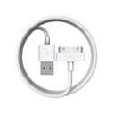 Apple MFi Certified 30-Pin to USB Cable for iPhone 4/4S, iPad 1/2/3, iPod Classic/Touch/Nano Charging & Sync