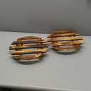 2pcs 12In Plant Caddy - Plant Caddy with Wheels, Heavy Duty Rolling Plant Stand , Wooden Round Plant Dolly with 360 Lockable Metal Casters, for Indoor Outdoor Large Plant Pots, Flower Planters, Patio