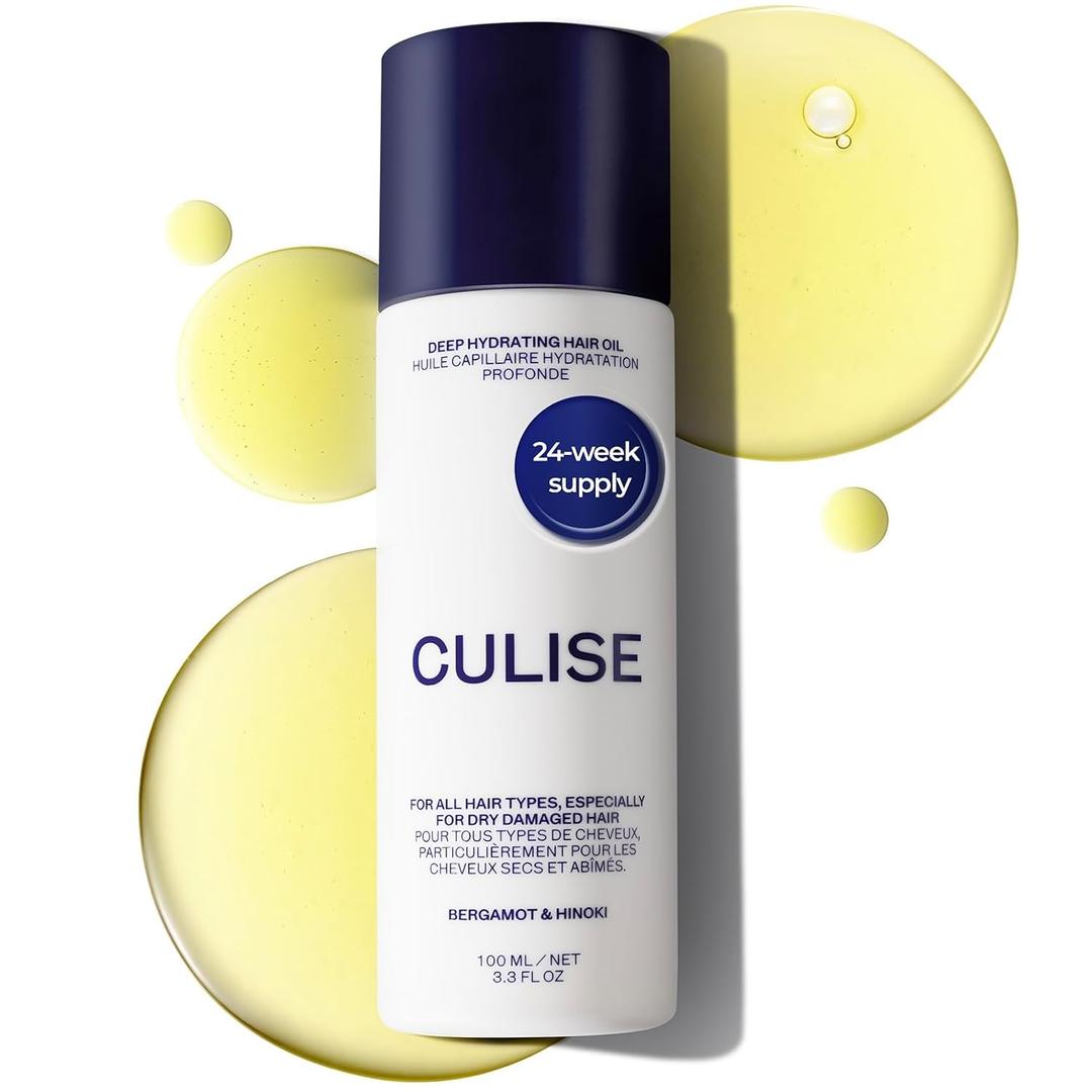 Korean Deep Hydrating Hair Oil for Frizzy Dry Damaged - Instantly Controls Frizz, Adds Shine, Softens Split Ends - Lightweight Nourishing Oil, Moisturizing Heat Protectant - 24-Week Supply