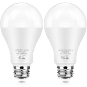 TOBUSA LED Light Bulbs 150 Watt Equivalent, 20W Super Bright Light Bulbs, Daylight White 5000K, A21 LED Bulbs E26 Base, Non-Dimmable, No Flicker Brightest Bulb for Bedroom Living Room Home, 2-Pack