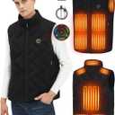 Men's and Women's Heated Vest with 16000mAh Battery Pack Heated Jacket for Men, Lightweight Waistcoats for Outdoor (Large)