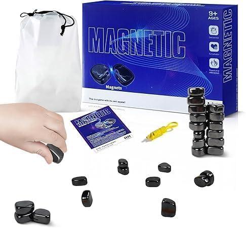 Magnetic Chess Game, Multiplayer Battle Magnet Board Games, 2025 Family Games for Adults, Valentines Day Gifts, Tabletop Magnetic Strategy Game, Portable Magnetic Chess Set with Storage Bag (2 Pack)