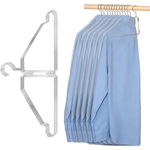 4 Pack Space Saving Hangers for Clothes, Foldable Metal Hangers, Collapsible Clothes Space Savers for Wall, Door, Closet Organizers and Storage, Small Space and Dorm Room Essentials, No Rod