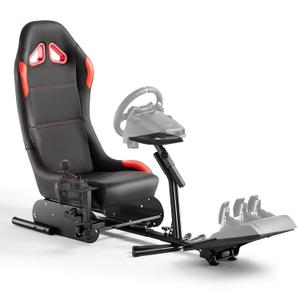 DIWANGUS Racing Simulator Cockpit Racing Wheel Stand with Seat Gaming Chair Sim Racing Cockpit for G29 G920 G923 G27 G25 T248X T248 T300RS T150 458 TX Xbox PS4 PS5 PC Accessories