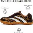 Barefoot Shoes Women Casual Sneakers,Wide Toe Box Shoes Women Zero Drop Barefoot Shoe Men,Minimalist Trail Running Shoe,Non-Slip Lightweight Breathable Comfortable Fashion Walking Hiking Shoes Unisex, 42, Leopard