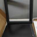 Homieasy End Table, 20 Inch Square End Table, Mini Fridge Stand with 2-Tier Storage Shelves, Industrial Wood Side Table Small Table Stand for Living Room, Bedroom, Office, Black