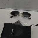 3 PCS livho Retro Polarized Sunglasses - UV400 Protection, Oval Shape, Metal Frames - Matching Soft Case Inlcuded