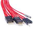 Motherboard Extension Cable Set Silver Plating Cord Gold-Plated Plug Six Kinds POWE LED HDD LED Power SW Reset SW HD Audio Front USB Extension Cable Length 11 inches Compatible with PC