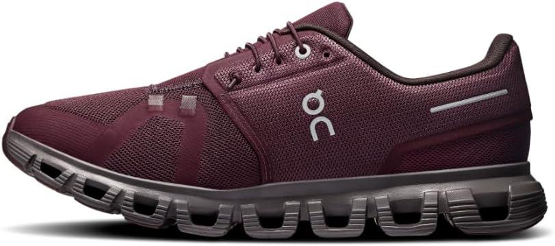 On Men's Cloud 6 Sneakers (9.5, Mulberry/Pebble)