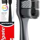Colgate Total Active Prevention Soft Bristle Whitening Toothbrushes, Soft Toothbrush with Charcoal Infused Bristles, Helps Whiten and Reaches Deeper Along the Gumline and Between Teeth, Black, 2 Pack