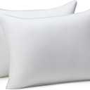 Amazon Basics Down Alternative Pillow for Side and Back Sleepers, Medium Density, Standard Size, 26" x 20", 2-Pack, White