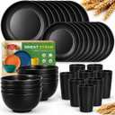 Teivio 32-Piece Plates and Bowls Sets for 8, Kitchen Dish Dinnerware Sets