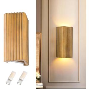 ZEROUNO Modern LED Wall Sconce Indoor Wall Lights, Bronze Hardwired Up and Down Wall Mount Light for Living Room Bedroom Hallway Corridor Stairs Warm White 3000K (with Replacement G9 Bulbs) (Brown)