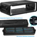 Diandian 2U Rack Case Shallow 11" Depth, Rackmount Flight Case Shock Mount, 2U – 9" Mounting Depth