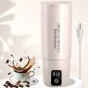 Travel Electric Kettle, Balabulala Portable Water Boiler with 6 Variable Presets,Small Electric Kettle with Keep Warm Temperature Controls & Boil Dry Protection, 17oz (110V, 501-White)