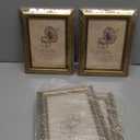 5x7 Picture Frame with Real Glass, 4 set Ornate Vintage Picture Frames for Wall or Tabletop Display, Gold 5 x 7 Frame for Wall home best gift