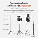 Photography Light Stands 118"/10ft/300 cm: LEORFI Heavy Duty Light Tripod Stand - Aluminum Lighting Stand - Photo Video Tripod Stand - with 1/4" Screw for Studio - Live Streaming Ring Light Reflectors
