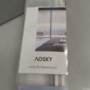AOSKY Cordless Blackout Roller Shades for Windows, 36"W x 72"H, Linen White Black Out Free-Stop Shade with Valance, Thermal Insulated & UV Protection Fabric, Pull Down Window blinds for Indoor Bedroom, Color: Linen White（aluminum Cover）