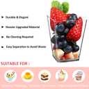 Eupako 200 Pack 5 OZ Plastic Mini Dessert Cups with Spoons - Clear Small Parfait Cups, Square Appetizer Cups for Fruit, Pudding, Mousse, Ice Cream, Party, Wedding, Valentine's Day