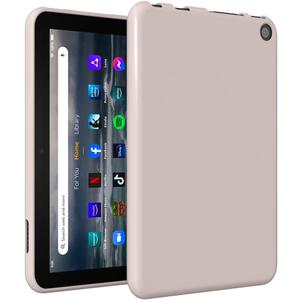 Case for Amazon Fire 7 Tablet (Only Compatible with 12th Generation, 2022 Release), Puxicu Slim Design Flexible Matte TPU Protective Cover for Fire 7, Pink
