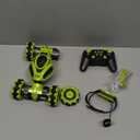 RC Cars, Gesture Sensing Stunt Car Toys for Boys Girls 6-12 Year Old, 2.4Ghz 4WD Hand Remote Control Toy 360 Rotate Transform Off-Road Drift with Lights Music, Birthday Xmas Gifts for Kids (Green Black)