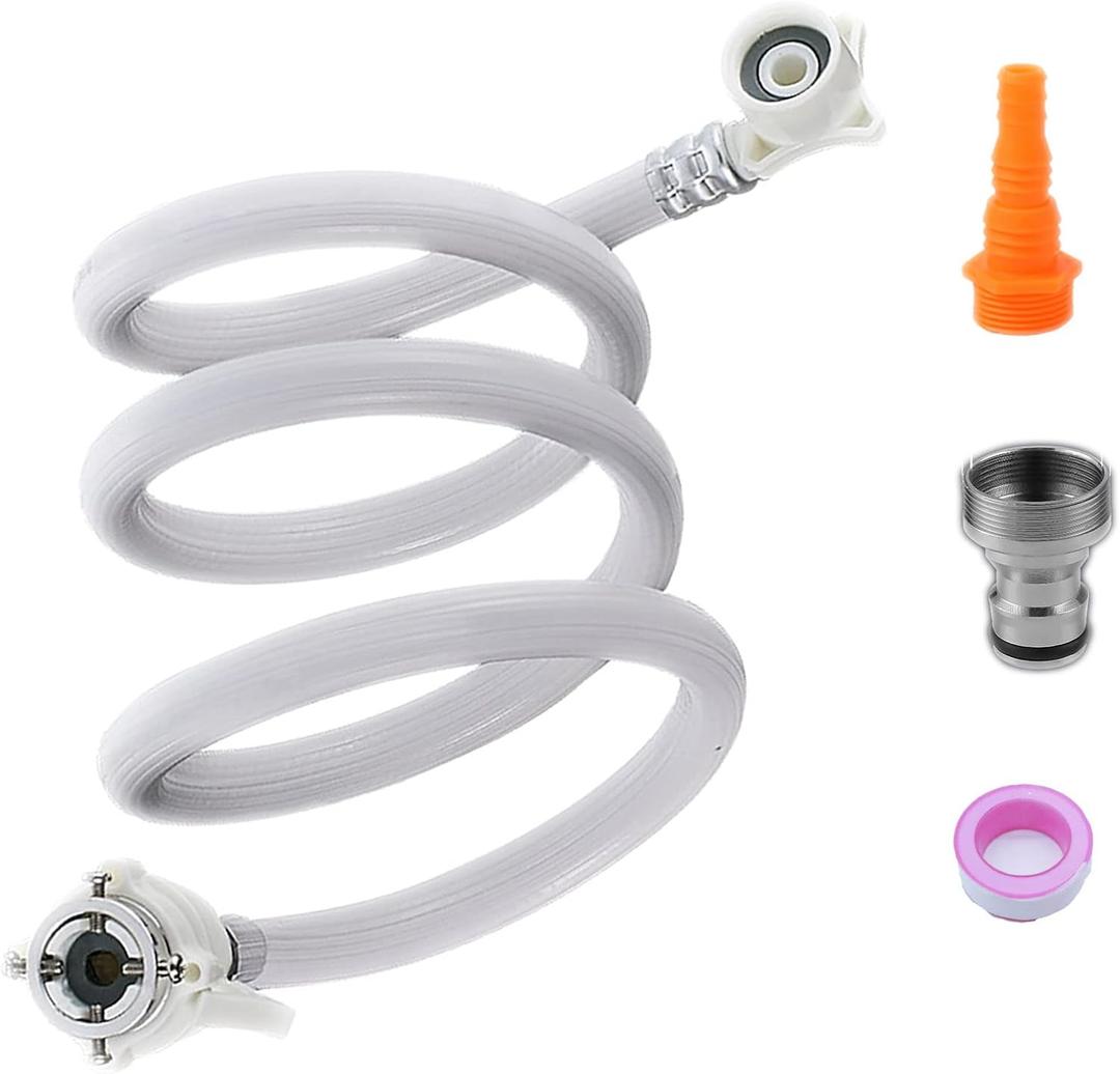 Portable washing machine hoses, Used for Compact Washer washing machine water supply linefaucet adapter for Portable Washer,Replacement Portable Washer Hose,Washing Machine Hose 6FT 2M