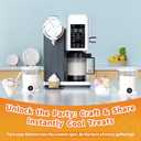 For Ninja Swirl Creami Pints - 2 Pack Compatible with NC700 NC701 Series 13-in-1 Ice Cream & Soft Serve Maker 16 OZ Creami Swirl Replacement Pints BPA-Free | Dishwasher Safe(Grey Lid)