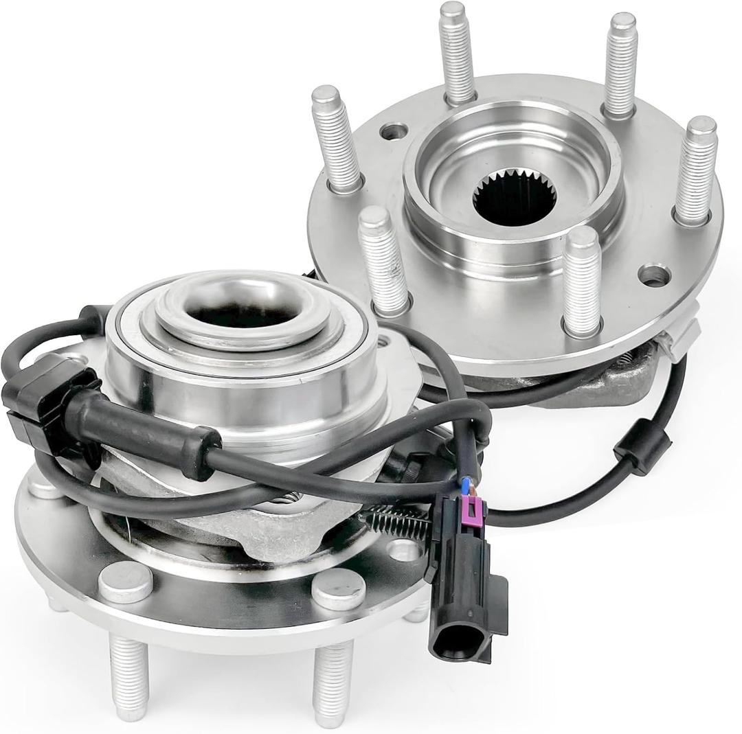 Pair 513188 Front Wheel Bearing Hub Assembly Compatible with Buick Rainier 04-07, for Chevy SSR 03-06 Trailblazer Ext, for GMC Envoy XL XUV 04 05, for Isuzu Ascender 03-08, for Saab 9-7X, 6 Lug w/ABS