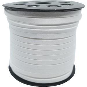 5mm Suede Cord, 50 Yards Suede Lace Faux Leather Cord for Bracelet Necklace Beading DIY Crafts Thread(White)