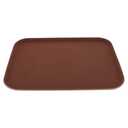 G.E.T. NS-1520-BR BPA-Free Non-Slip Plastic Rectangular Serving Tray, 15" x 20", Brown