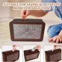 Cash Vault Wooden Savings Box, Piggy Bank for Adults Kids, Coin Bank for Boys and Girls, Unique Savings Challenge Box, Wooden Cash Savings Box with Money Target and Numbers8 Amounts