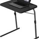 TV Tray Table, 16.9 x 22 x 29.1inch XL PRO Folding Dinner Table with 6 Height & 3 Tilt Angle Adjustments, Large Couch Desk for Working, Portable and Adjustable Laptop Desk for Sofa and Bed