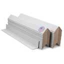 IDL Packaging Cardboard Edge Protector 2" X 2" X 18", Pack of 50 - V-Board Reinforced Cardboard Corners for Shipping - White Kraft Cardboard Corners for Packing - Moving Corner Protectors