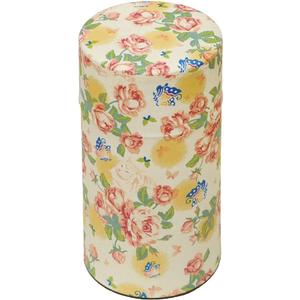Japanese Pokkan Matcha Coffee Spice Tea Tin Canister Washi Paper Storage with Lid 7.05 oz Capacity (Neko/L)