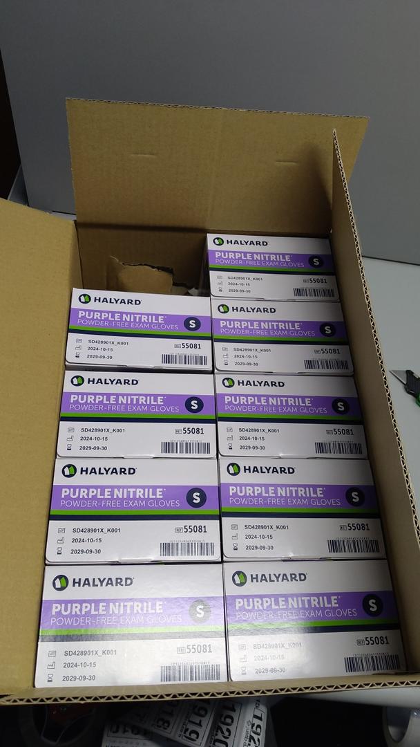 9 BOXES OF SIZE SMALL PURPLE NITRILE POWDER FREE EXAM GLOVES