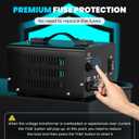 1000W Voltage Converter Transformer(110V to 220V or 220V to 110V) Step Up/Down Converter 110/120 Volt - 220/240 Volt w/US Power Cord,Circuit Breaker Protection, LCD Screen Display