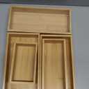 Bamboo Drawer Organizer Set, 5-Piece Storage Trays for Kitchen, Bathroom, Office Desk, Makeup & Junk Drawers,Utensils