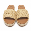 sweet life Platform Slip on Espadrille Sandals for Women Wedges Slides Bohemia Sandals Flatform Open Toe Beach Sandals, Size 9.5