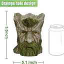 vomiceak Face Planter - Unique Old Man Tree Face Planters for Outdoor Indoor Plants with Drainage Hole, Funny Plant Pots for Succulents - Creative Flower Pots as Gifts for Women and Men (Green Man)