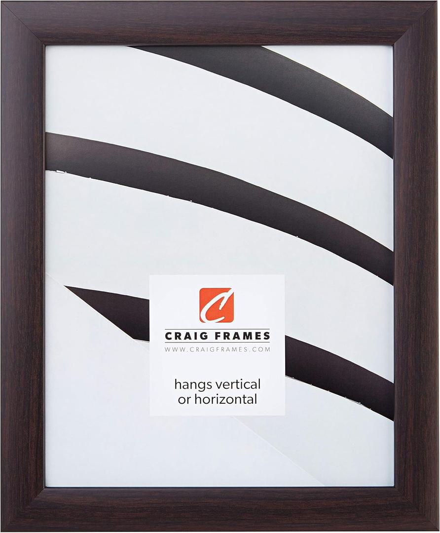 Craig Frames 23247778 14 by 18-Inch Picture Frame, Smooth Wrap Finish, 1-Inch Wide, Brazilian Walnut Brown