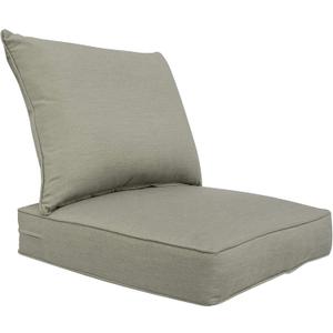 Outdoor Furniture Cushion Patio Deep Seat Chair Cushions, Foam Seat, Sunbrella Fabric, 24"24", Spectrum Dove, 1 Count