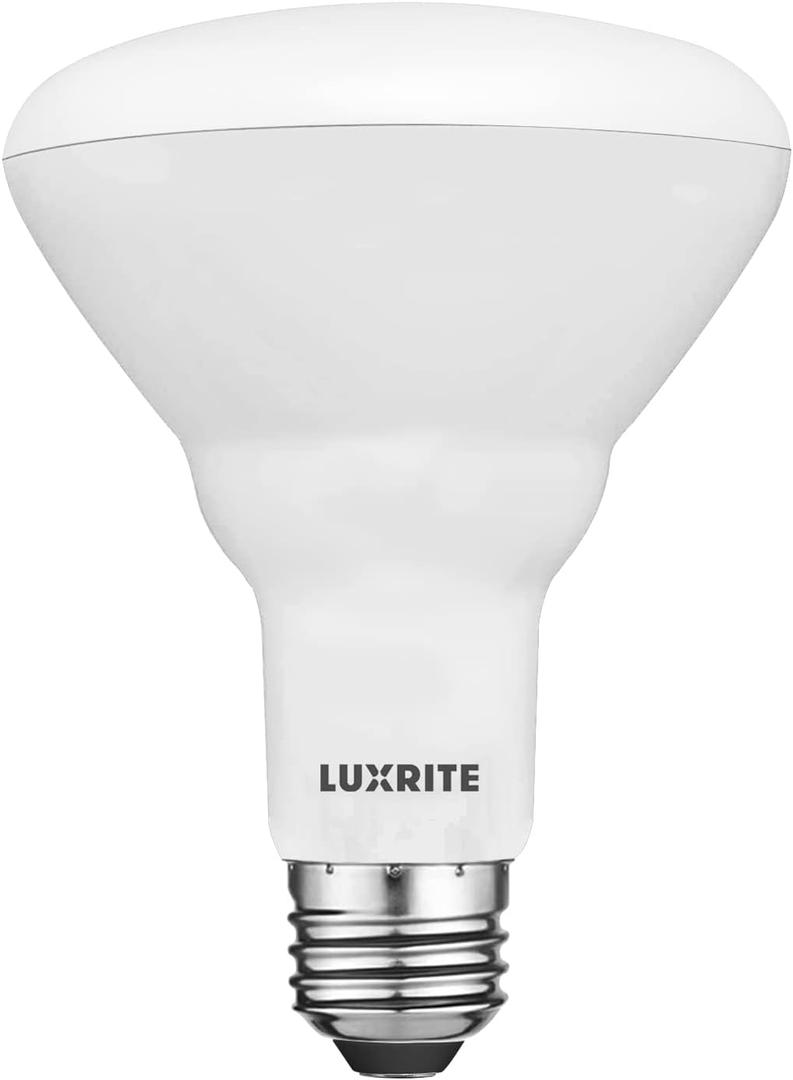 LUXRITE BR30 LED Light Bulb, 8.5W (65W Equivalent), 5000K Bright White, 650 Lumens, Energy Star, Dimmable, Damp Rated, LED Flood Light Bulb, UL Listed, E26 Medium Base (1 Piece)