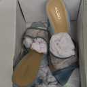 Aldo light blue trim clear sandal