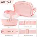 Initial Crossbody Purse Small Leather Sling Bag, Personalized Birthday & Mother's Day Gifts for Mom, Pink Travel Purse (Letter J)