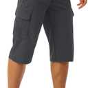 EKLENTSON Men's Workout Shorts Quick Dry Gym Hiking Shorts Zipper Pockets Lightweight Athletic 3/4 Capri Pants for Men (Gray, L)