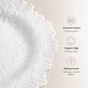Tomeurperf White Charger Plates Bulk 100Pcs - 13" Elegant White Chargers for Dinner Plates, Wedding & Event Decorative Charger Plates Set