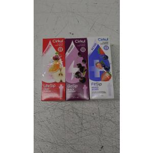 3 Pack Flavor Cartridge Refills, Life Sip Sampler - 1 Fruit Punch, 1 Blueberry Grape, 1 Passion Orange Guava
