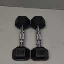 Hex Dumbbell Set, 7.5 lb Rubber Encased Exercise & Fitness Dumbbells, Weights Dumbbells Set of 2, Hand Weight for Strength Training