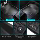 Floor Mats Fit for 2018-2023 Chevrolet Traverse 7 Seats (Bucket Seats), All Weather TPE Car Floor Liners Carpet Custom Fit for Chevy Traverse Accessories3 Row & Cargo Liner